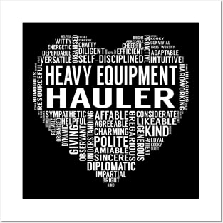 Heavy Equipment Hauler Heart Posters and Art